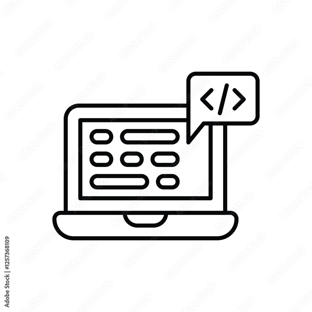 Coding vector icon Coding vector icon