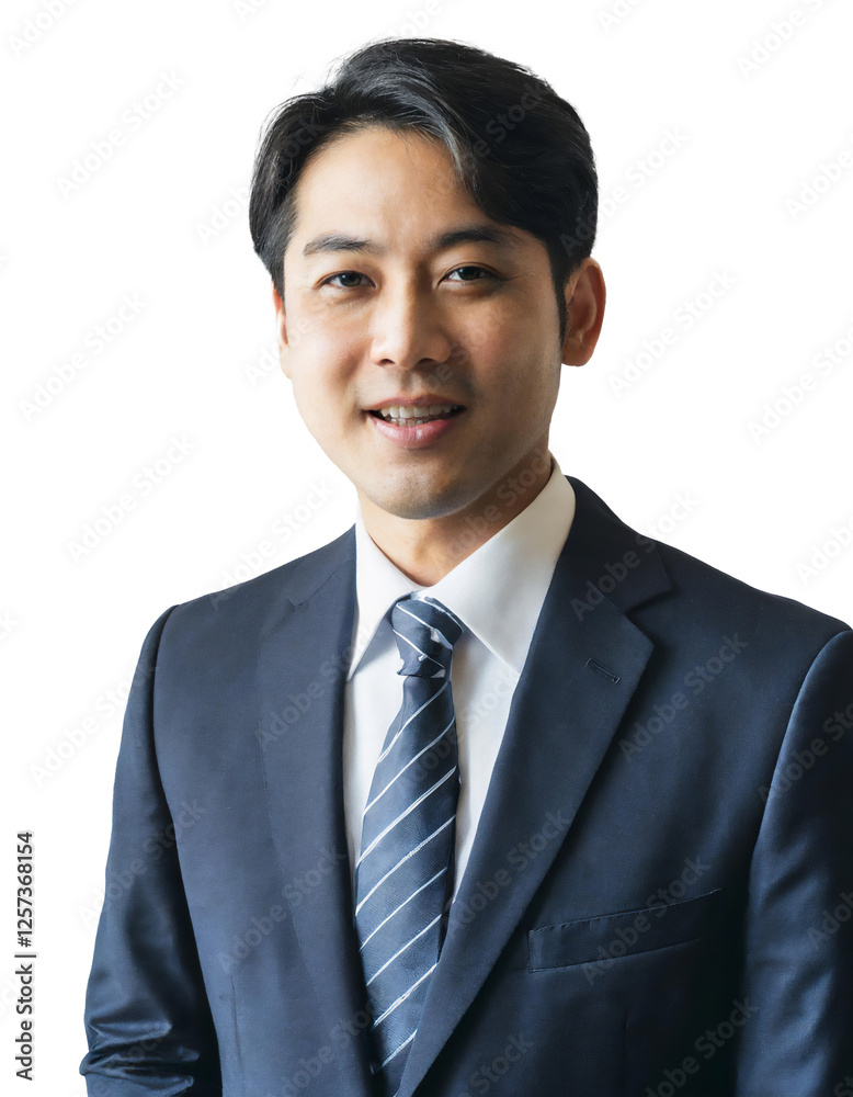 Portrait of only one Man. White Background. Portrait of only one Man. White Background.