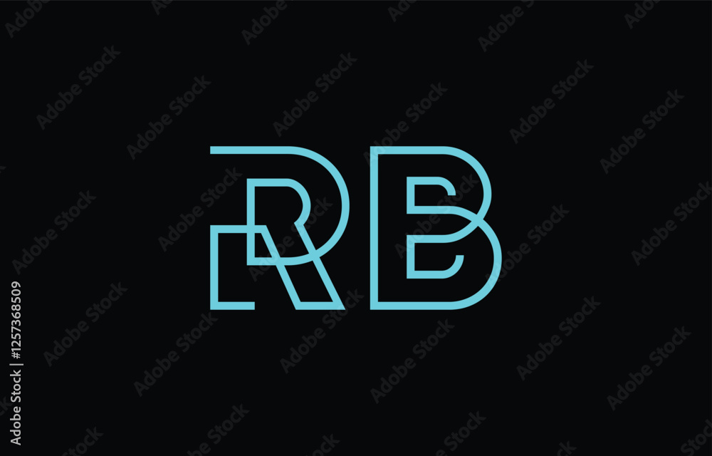 Illustration of creative typography featuring stylized letters R and B with a minimal blue color theme, suitable for branding and graphic design inspiration. Illustration of creative typography featuring stylized letters R and B with a minimal blue color theme, suitable for branding and graphic design inspiration.