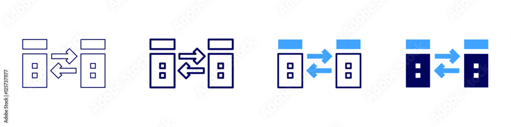 Cloud-based data icon in 4 different styles. Thin Line, Line, Bold Line, Duotone. Duotone style. Editable stroke Cloud-based data icon in 4 different styles. Thin Line, Line, Bold Line, Duotone. Duotone style. Editable stroke