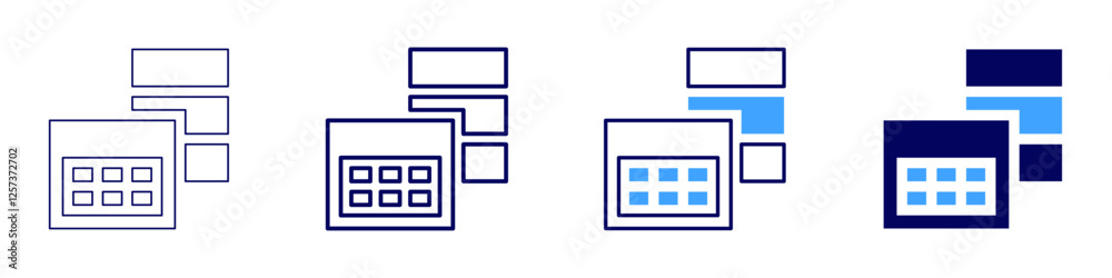 Data insights icon in 4 different styles. Thin Line, Line, Bold Line, Duotone. Duotone style. Editable stroke Data insights icon in 4 different styles. Thin Line, Line, Bold Line, Duotone. Duotone style. Editable stroke