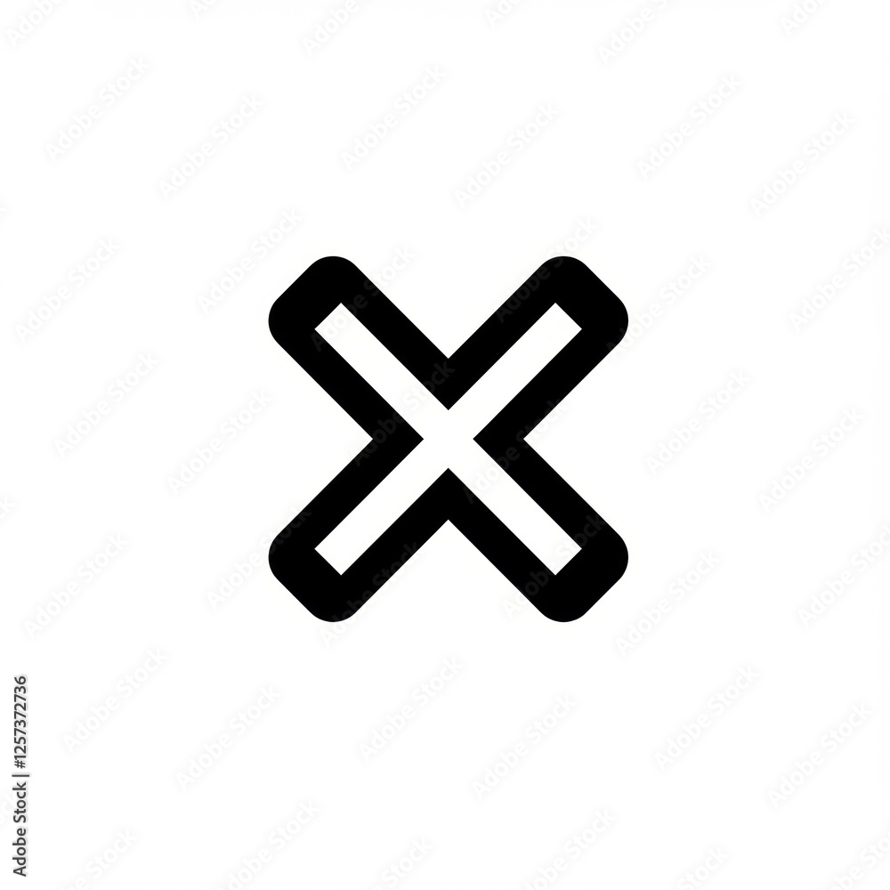 Obraz premium cross sign icon 