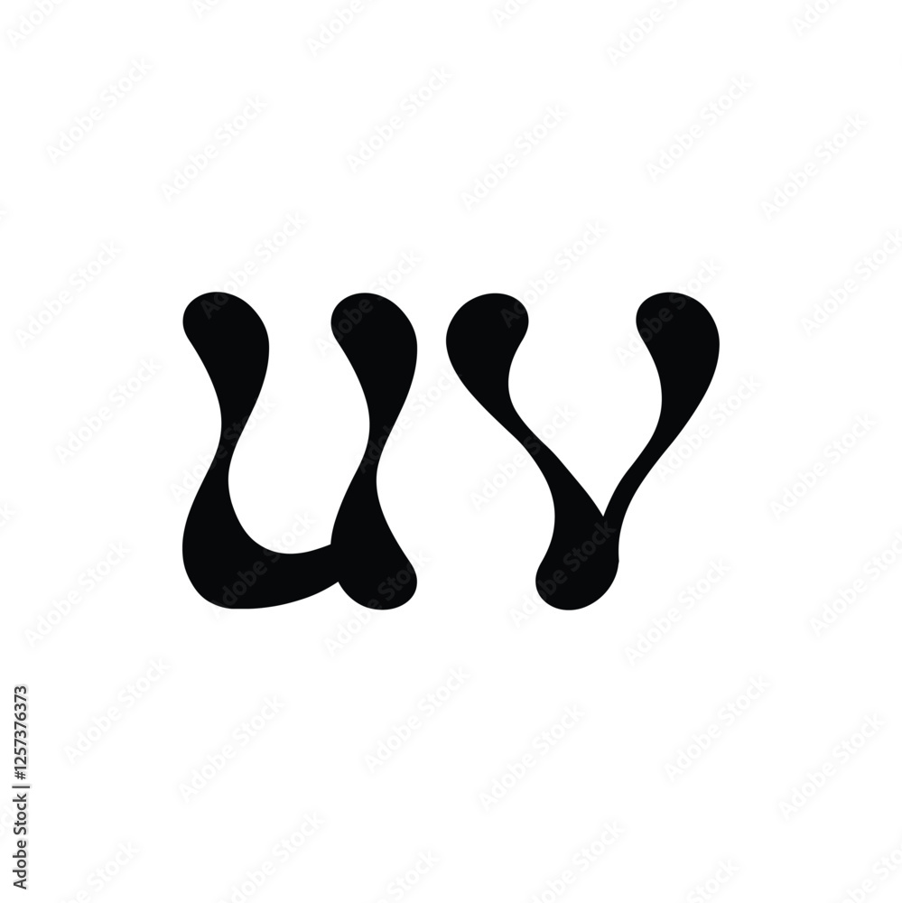 UV monogram logo design letter text name symbol monochrome logotype alphabet character simple logo UV monogram logo design letter text name symbol monochrome logotype alphabet character simple logo
