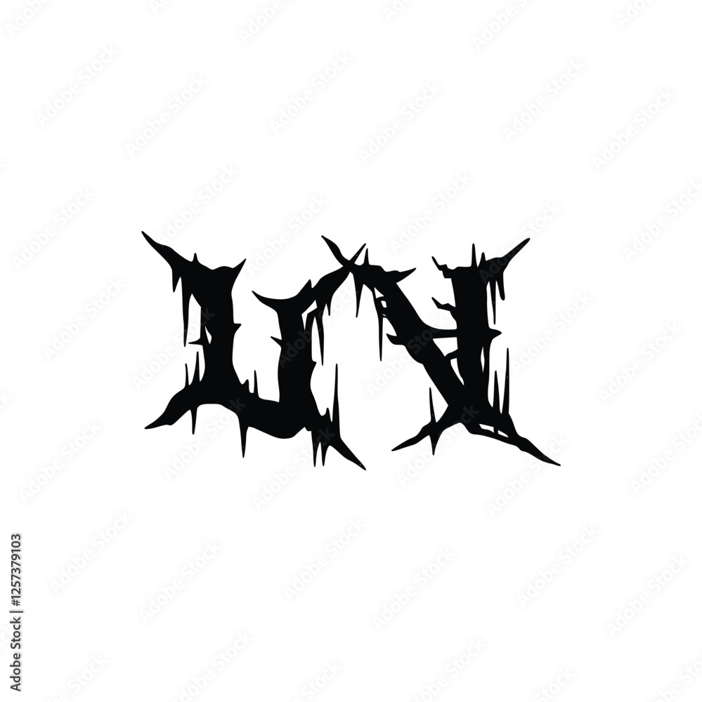 Fototapeta premium UV monogram logo design letter text name symbol monochrome logotype alphabet character simple logo