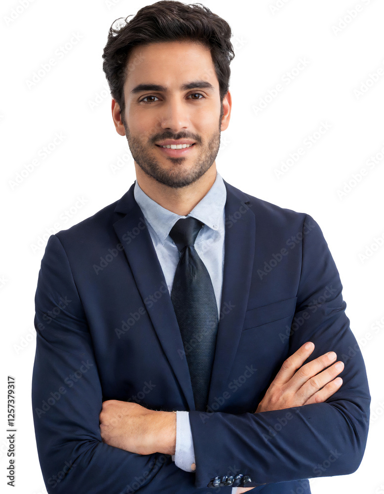 Portrait of only one Man. White Background. Portrait of only one Man. White Background.
