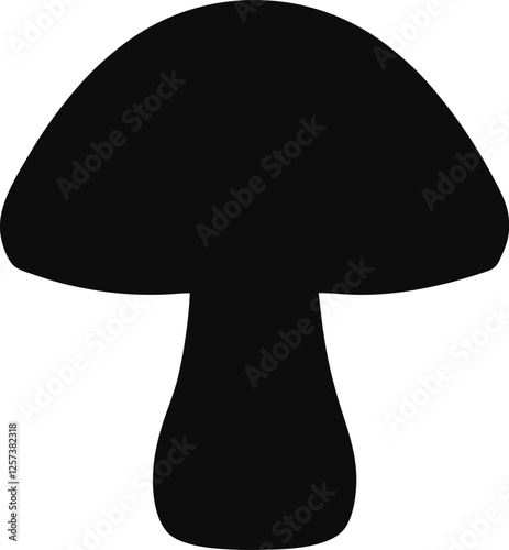 Mushroom vector art with a white background. Mushroom flat design vector illustration isolated on white background