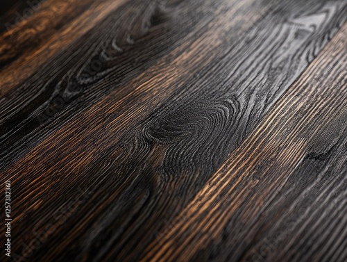 Dark wood texture, grain detail, surface, background, flooring, design, interior, backdrop photo