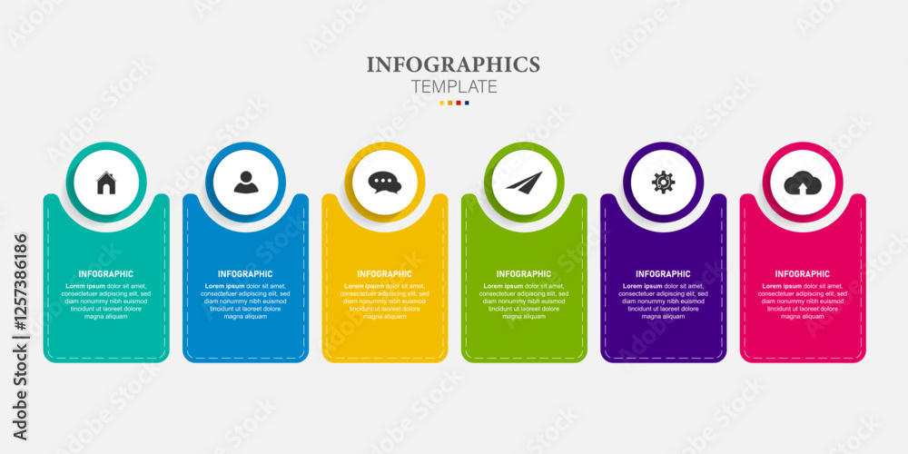 Process columns infographic. Business steps chart, workflow layout diagram and way from idea to income vector presentation concept Process columns infographic. Business steps chart, workflow layout diagram and way from idea to income vector presentation concept