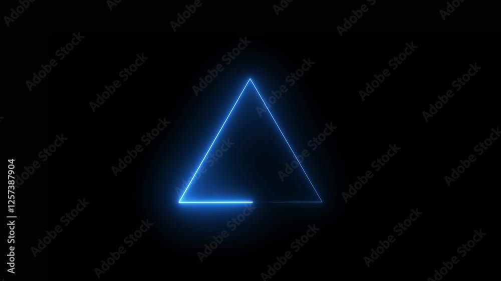 abstract bright neon frame. Luminous neon line, blue color neon line frame on a black background. abstract bright neon frame. Luminous neon line, blue color neon line frame on a black background.