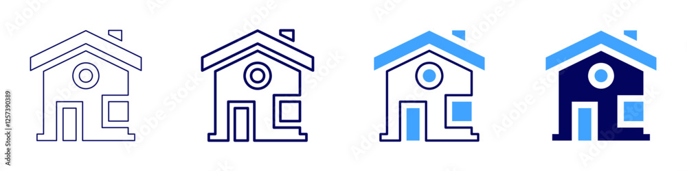 Home buying process icon in 4 different styles. Thin Line, Line, Bold Line, Duotone. Duotone style. Editable stroke Home buying process icon in 4 different styles. Thin Line, Line, Bold Line, Duotone. Duotone style. Editable stroke