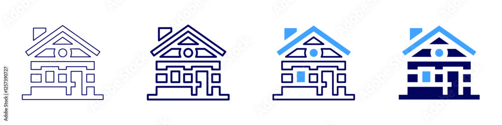 Homebuyers market icon in 4 different styles. Thin Line, Line, Bold Line, Duotone. Duotone style. Editable stroke Homebuyers market icon in 4 different styles. Thin Line, Line, Bold Line, Duotone. Duotone style. Editable stroke