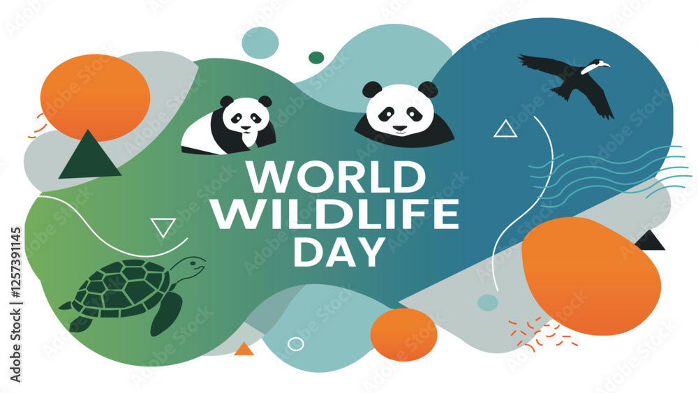 Naklejka premium World Wildlife Day Celebration