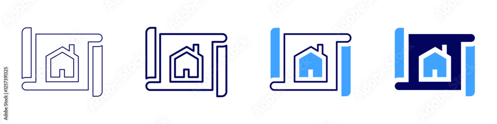 Property appraisal cost icon in 4 different styles. Thin Line, Line, Bold Line, Duotone. Duotone style. Editable stroke Property appraisal cost icon in 4 different styles. Thin Line, Line, Bold Line, Duotone. Duotone style. Editable stroke