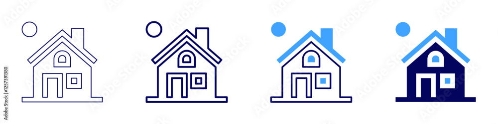 Property buying process icon in 4 different styles. Thin Line, Line, Bold Line, Duotone. Duotone style. Editable stroke Property buying process icon in 4 different styles. Thin Line, Line, Bold Line, Duotone. Duotone style. Editable stroke