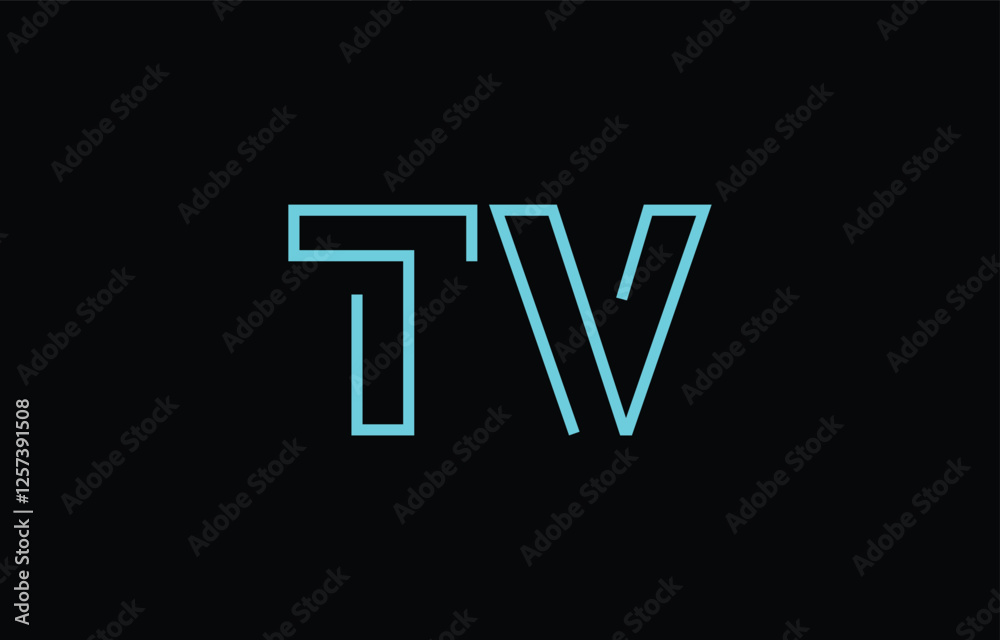 Illustration of creative typography featuring stylized letters T and V with a minimal blue color theme, suitable for branding and graphic design inspiration. Illustration of creative typography featuring stylized letters T and V with a minimal blue color theme, suitable for branding and graphic design inspiration.