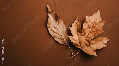 Women's Day Autumn - leaf Brown Background: A Hymn to Female Elegance in the Interweaving of Warm Rhymes