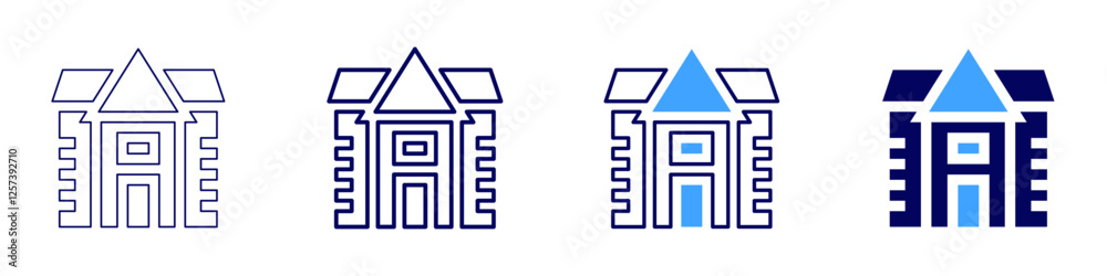 Property tax management icon in 4 different styles. Thin Line, Line, Bold Line, Duotone. Duotone style. Editable stroke Property tax management icon in 4 different styles. Thin Line, Line, Bold Line, Duotone. Duotone style. Editable stroke