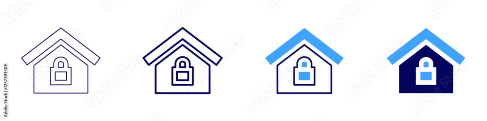Real estate business networking icon in 4 different styles. Thin Line, Line, Bold Line, Duotone. Duotone style. Editable stroke Real estate business networking icon in 4 different styles. Thin Line, Line, Bold Line, Duotone. Duotone style. Editable stroke