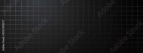 Linear grids on a black background, minimalist design banner template with white space for text. Ideal for clean and modern presentations, websites, and digital designs.