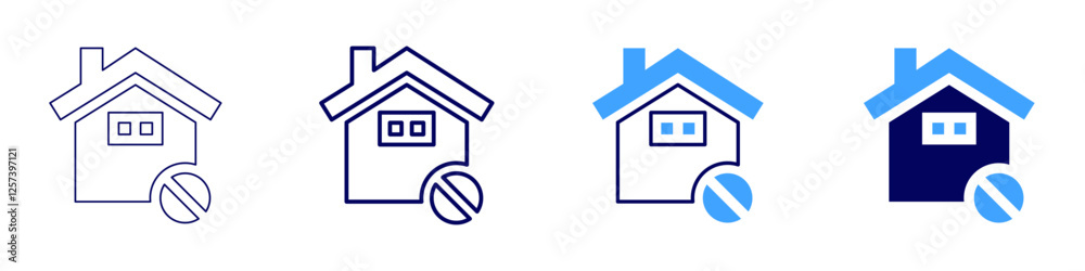 Real estate market predictions icon in 4 different styles. Thin Line, Line, Bold Line, Duotone. Duotone style. Editable stroke Real estate market predictions icon in 4 different styles. Thin Line, Line, Bold Line, Duotone. Duotone style. Editable stroke