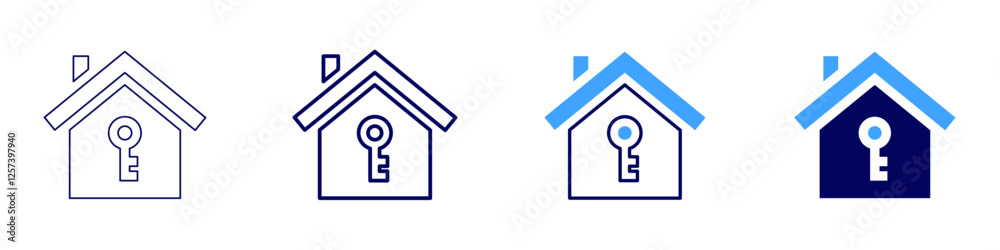 Real estate research tools icon in 4 different styles. Thin Line, Line, Bold Line, Duotone. Duotone style. Editable stroke Real estate research tools icon in 4 different styles. Thin Line, Line, Bold Line, Duotone. Duotone style. Editable stroke
