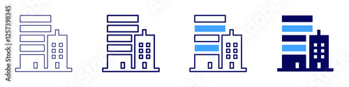 Real estate startup advice icon in 4 different styles. Thin Line, Line, Bold Line, Duotone. Duotone style. Editable stroke