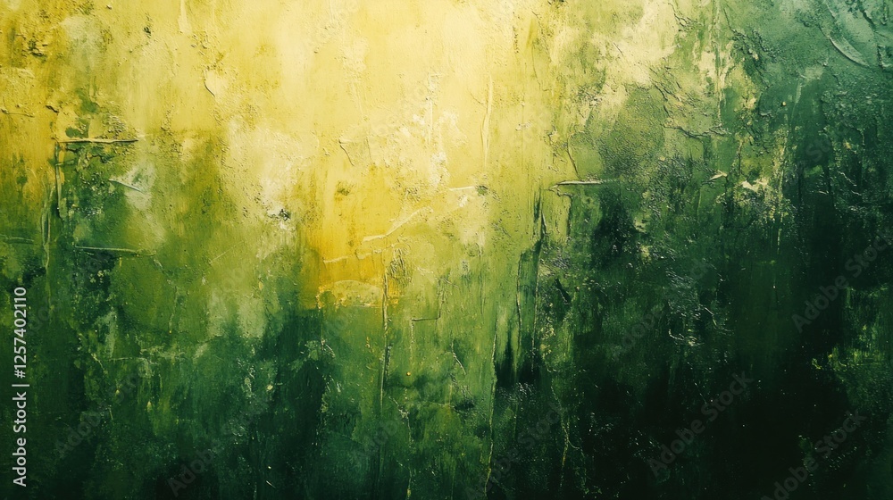 Fototapeta premium Abstract green and yellow textured background.