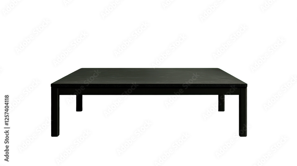 A sleek black table ideal for modern office or meeting spaces. transparent background A sleek black table ideal for modern office or meeting spaces. transparent background