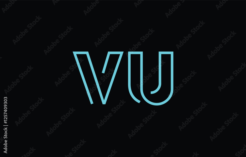Illustration of creative typography featuring stylized letters V and U with a minimal blue color theme, suitable for branding and graphic design inspiration. Illustration of creative typography featuring stylized letters V and U with a minimal blue color theme, suitable for branding and graphic design inspiration.
