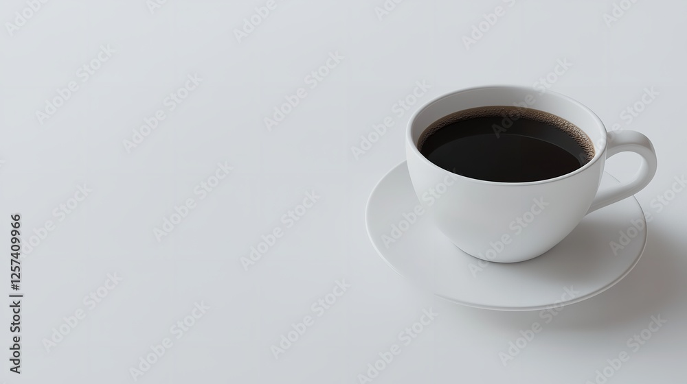 Empty white teacup and saucer on white background. Empty white teacup and saucer on white background.
