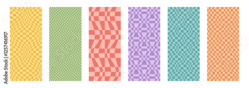 Psychedelic checkerboard poster