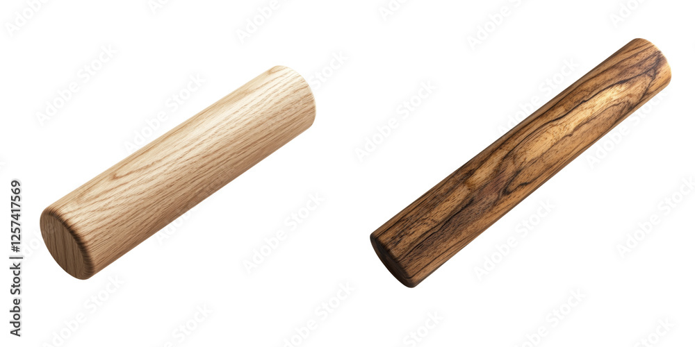 Wooden rolling pins with smooth surfaces, perfect for baking and cooking Wooden rolling pins with smooth surfaces, perfect for baking and cooking