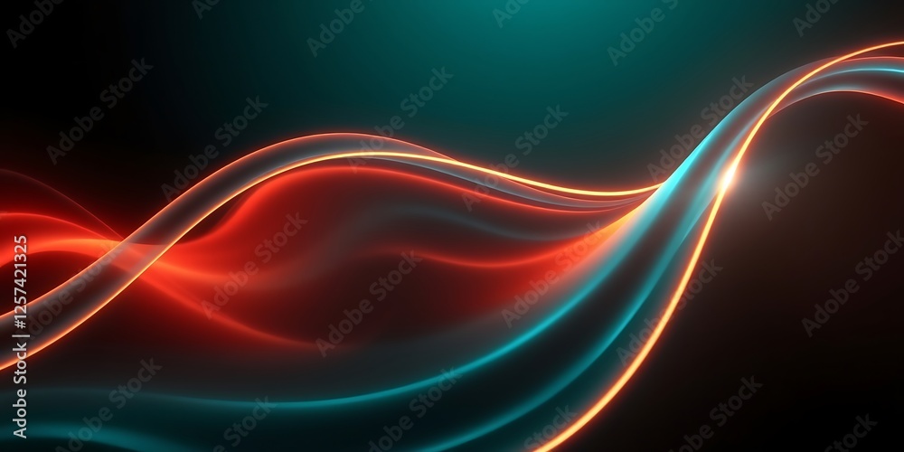 Fototapeta premium 3D Rendered Dynamic Wave Background - High-Resolution, Fluid Motion, Vibrant Colors, Modern Abstract Art