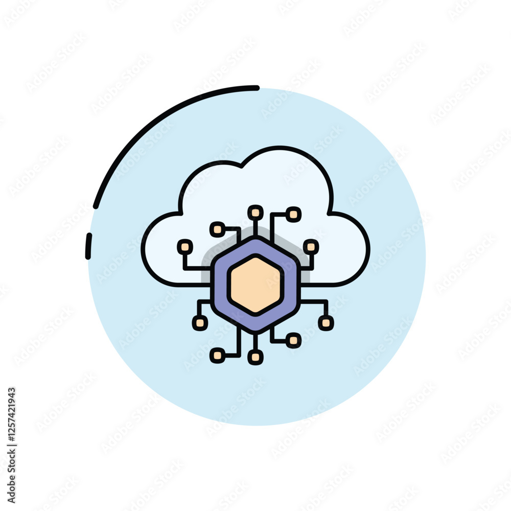 Cloud Technology vector icon Cloud Technology vector icon