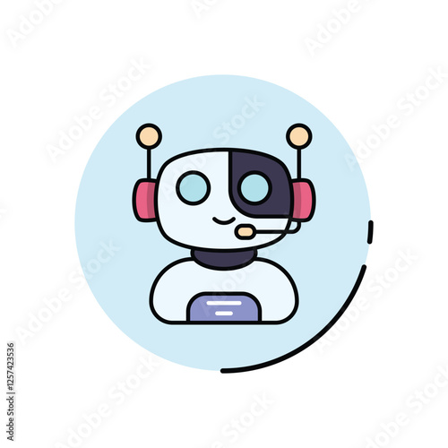 AI assistant vector icon