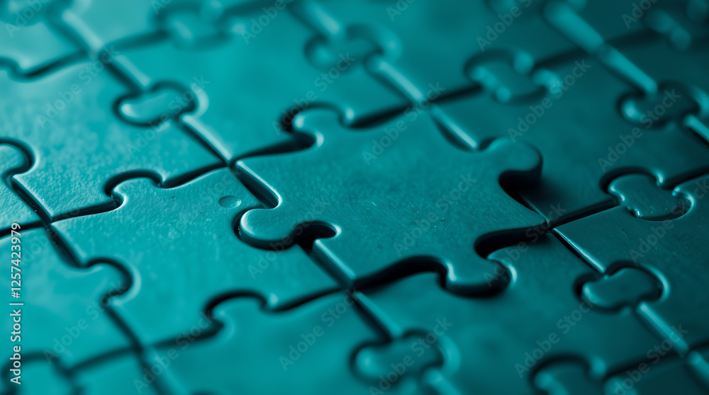 Missing Puzzle Piece Representing a Solution in a Jigsaw Puzzle.