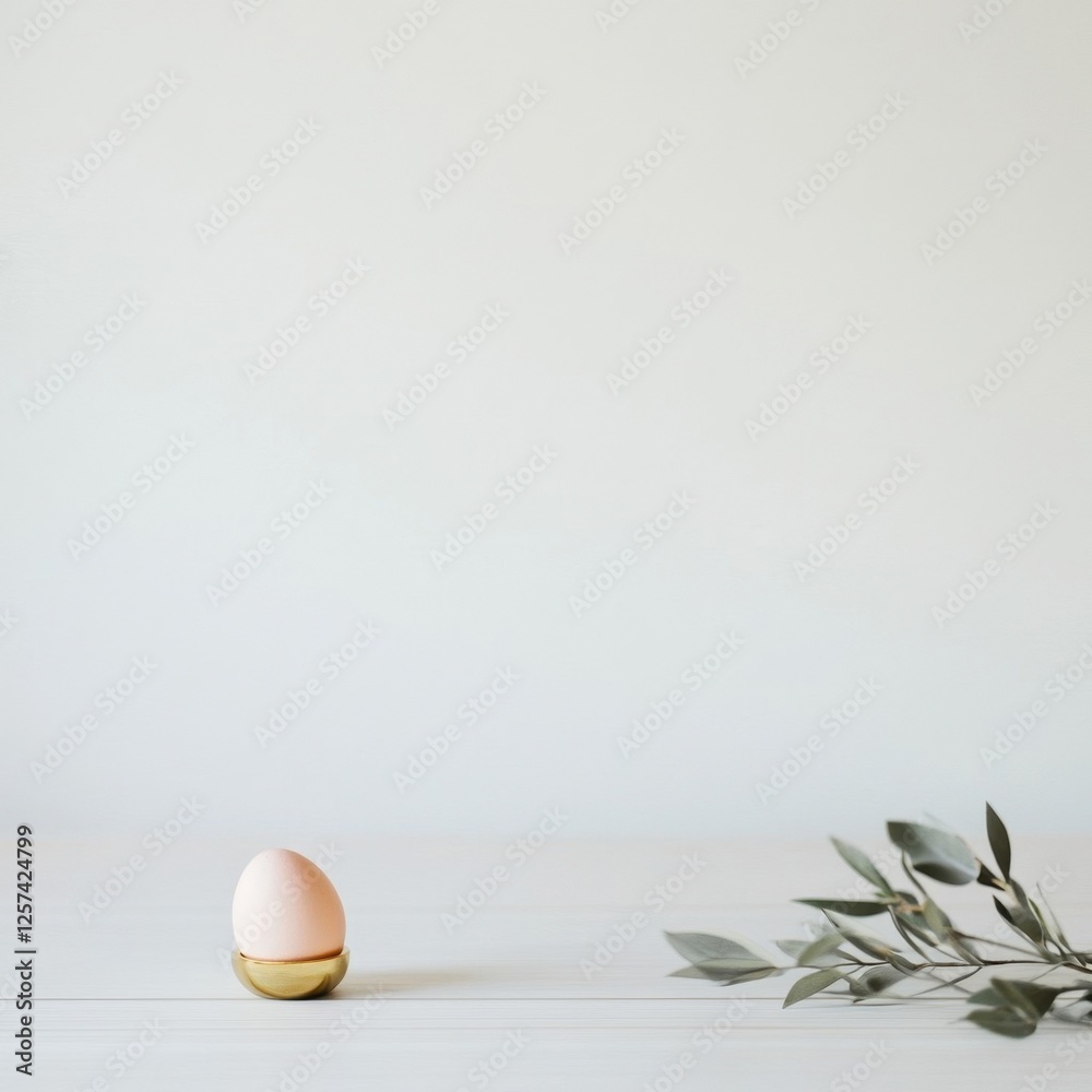 Fototapeta premium Easter Egg Minimalist Still Life.