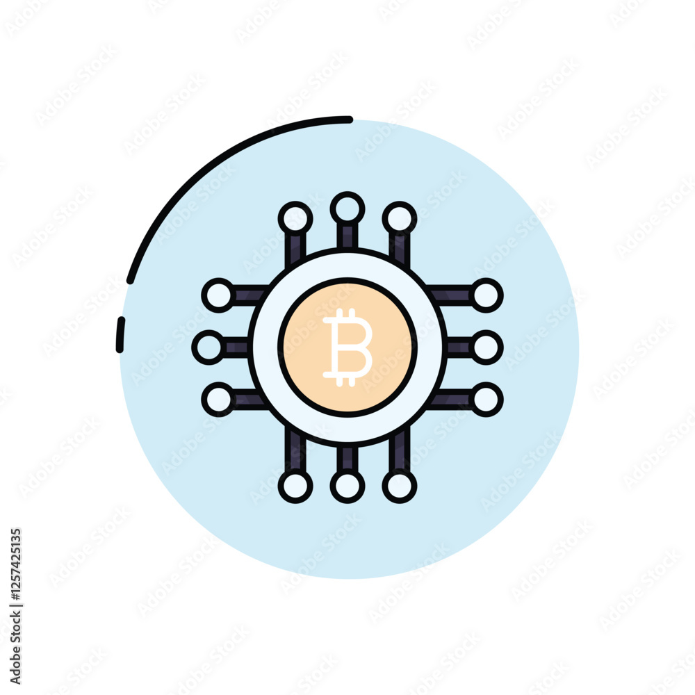 Obraz premium Cryptocurrency vector icon