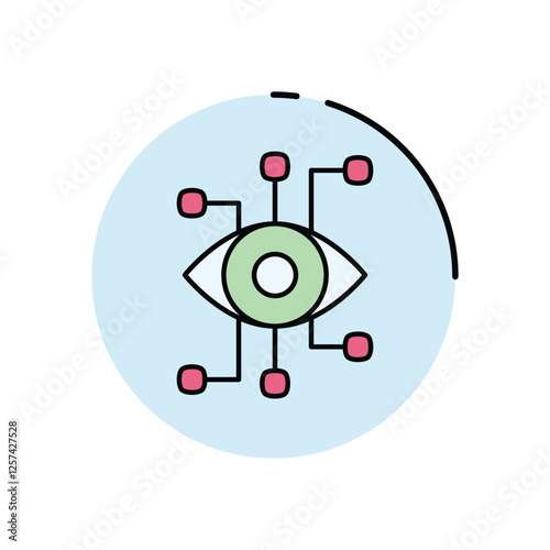 Eye Technology vector icon