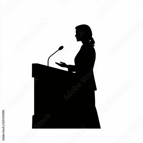 Woman Speaker Silhouette