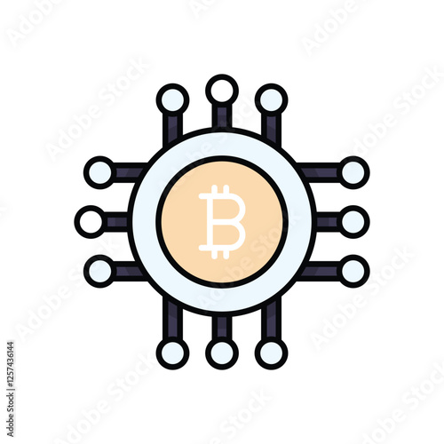 Cryptocurrency vector icon