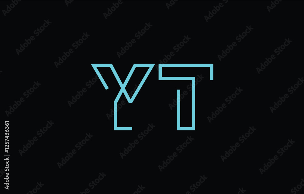 Illustration of creative typography featuring stylized letters Y and T with a minimal blue color theme, suitable for branding and graphic design inspiration. Illustration of creative typography featuring stylized letters Y and T with a minimal blue color theme, suitable for branding and graphic design inspiration.