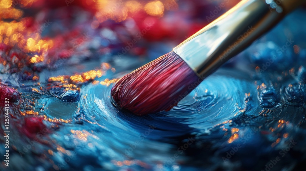 Vibrant paint swirls, brushstrokes create art. Vibrant paint swirls, brushstrokes create art.