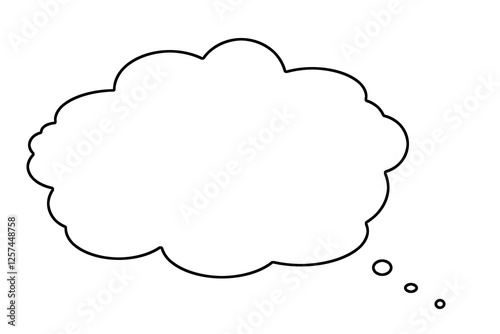 blank thought bubble isolated on transparent background