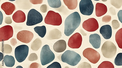 Abstract Watercolor Pebble Pattern Design