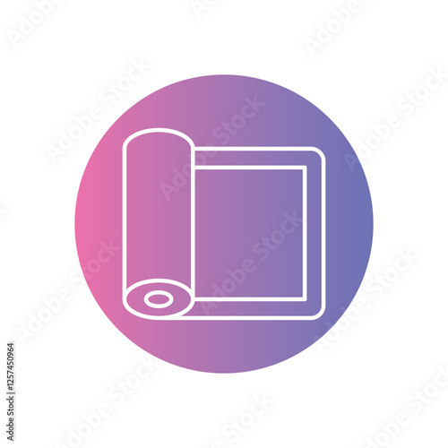 Yoga Mat icon vector stock illustration