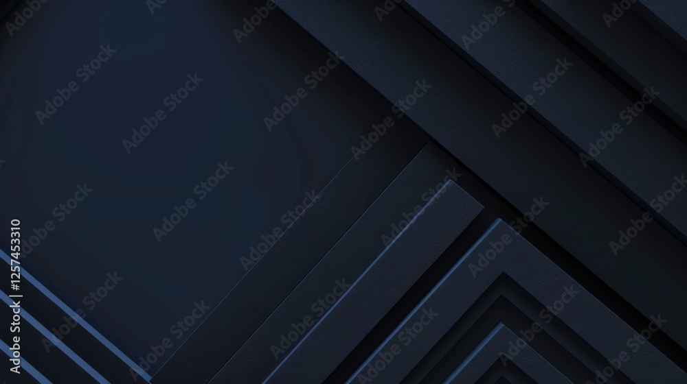 Blue Background with Concentric Squares for Design Banner Template, Featuring Abstract Minimalist Wallpaper with Copy Space in the Center for Text