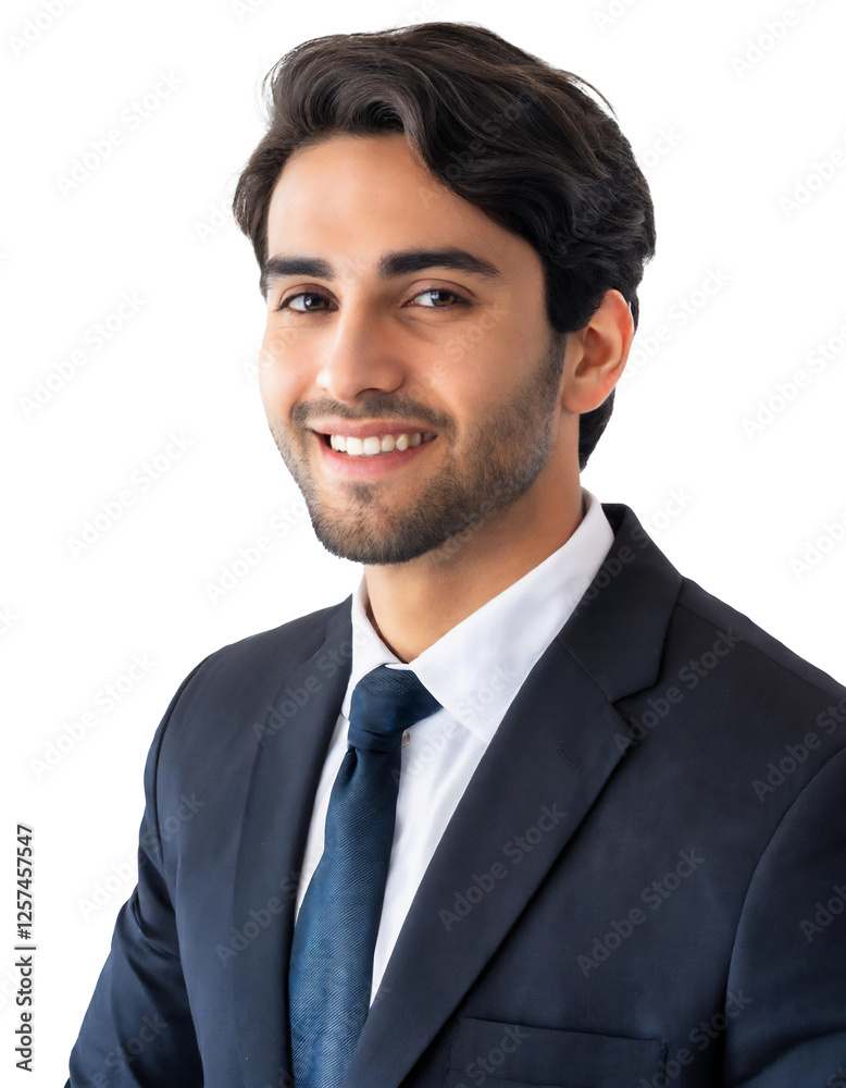 Portrait of only one Man. White Background. Portrait of only one Man. White Background.