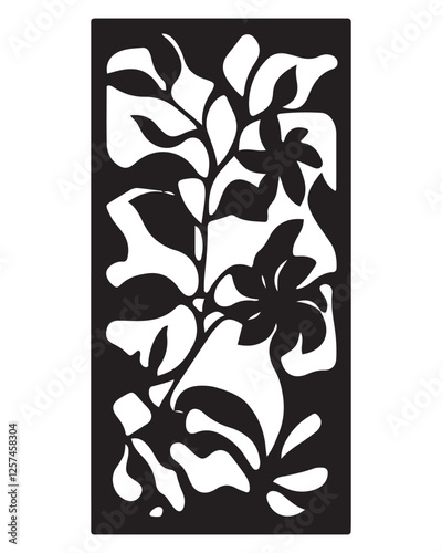 Elegant Floral Laser Cut Wood Panels