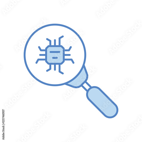 AI-powered search vector icon